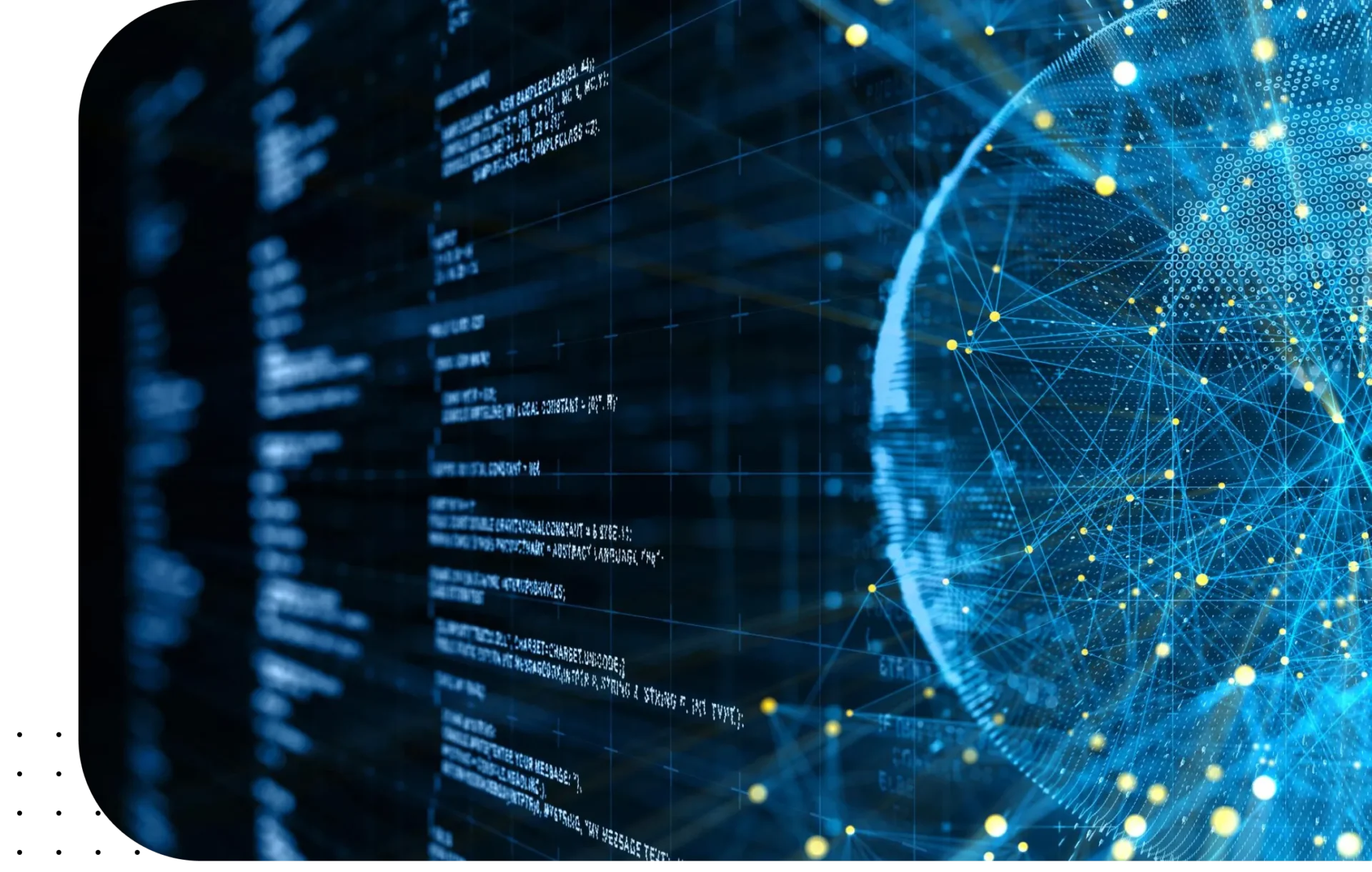 Global network data visualization.